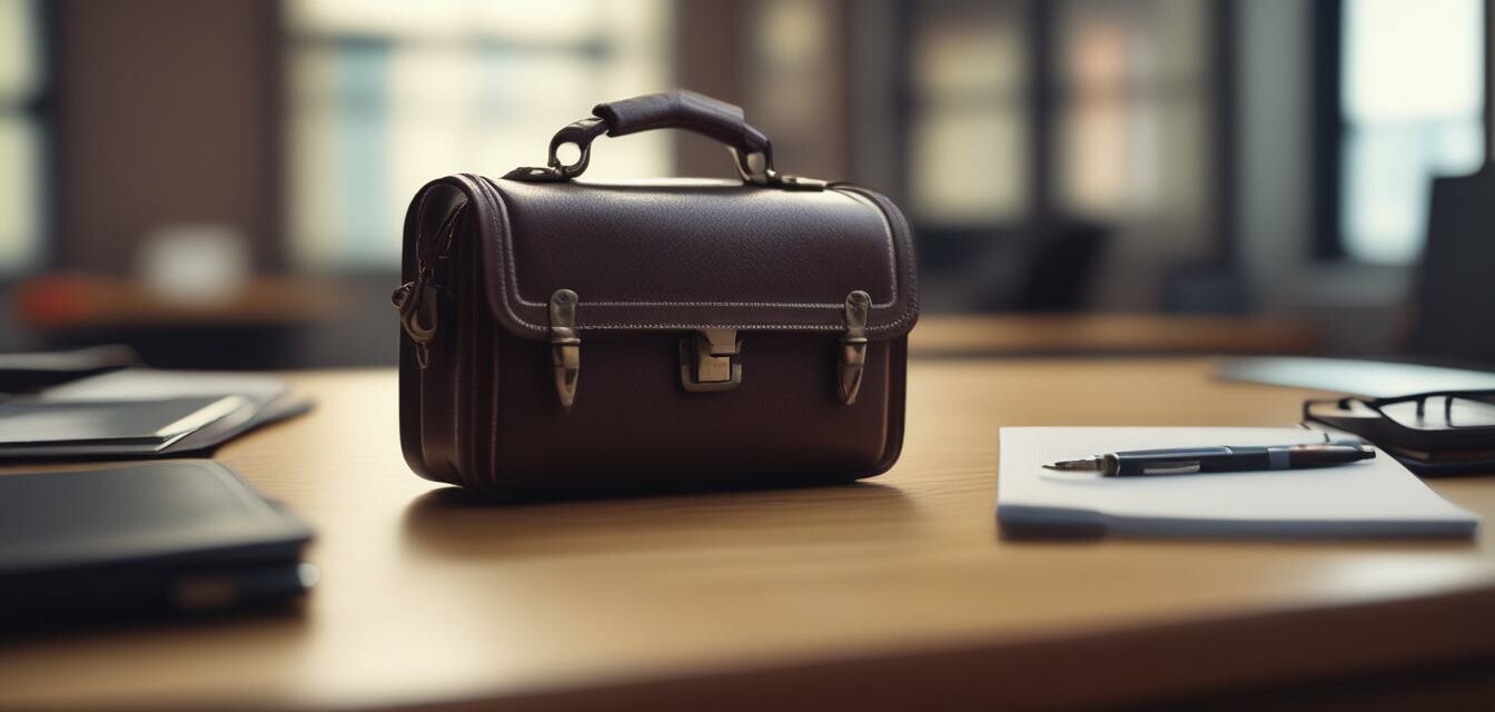 Briefcase in office